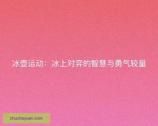 冰壶运动:冰上对弈的智慧与勇气较量 冰壶运动:冰上对弈的智慧与勇气较量