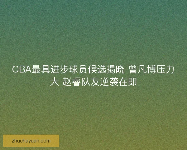 CBA最具进步球员候选揭晓 曾凡博压力大 赵睿队友逆袭在即 CBA最具进步球员候选揭晓 曾凡博压力大 赵睿队友逆袭在即